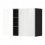 METOD навесной шкаф с полками/2дверцы черный/Рингульт белый 80x60 см