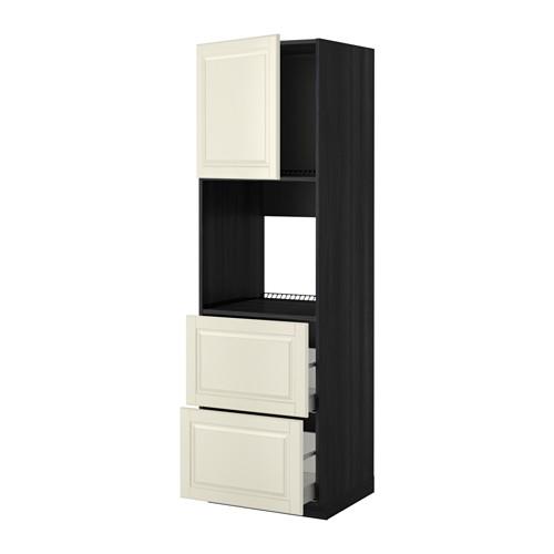 МЕТОД / МАКСИМЕРА Выс шк д/дхвк+двр/2фрнт/2выс ящ - под дерево черный, Будбин белый с оттенком, 60x60x200 см МЕТОД / МАКСИМЕРА Выс шк д/дхвк+двр/2фрнт/2выс ящ - под дерево черный, Будбин белый с оттенком, 60x60x200 см