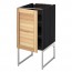 МЕТОД Напольный шкаф с полками - под дерево черный, Торхэмн естественный ясень, 40x60x60 см