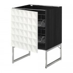 МЕТОД Напольный шкаф с проволочн ящиками - под дерево черный, Гэррестад белый, 60x60x60 см МЕТОД Напольный шкаф с проволочн ящиками - под дерево черный, Гэррестад белый, 60x60x60 см