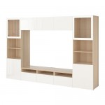 BESTÅ шкаф для ТВ, комбин/стеклян дверцы BESTÅ шкаф для ТВ, комбин/стеклян дверцы