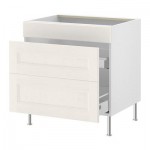 ФАКТУМ Напол шк п/мйк с 2 ящ/2 фрнт пнл - Рамшё белый, 80 см ФАКТУМ Напол шк п/мйк с 2 ящ/2 фрнт пнл - Рамшё белый, 80 см