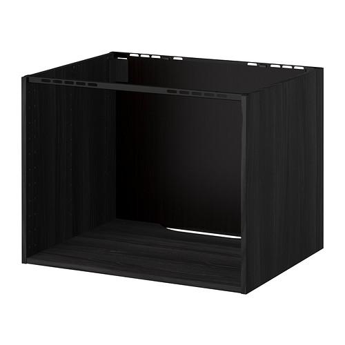 МЕТОД Шкаф для встр варочной панели/мойки - под дерево черный, 80x60x60 см МЕТОД Шкаф для встр варочной панели/мойки - под дерево черный, 80x60x60 см