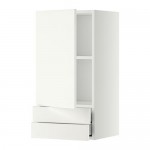 МЕТОД / МАКСИМЕРА Навесной шкаф с дверцей/2 ящика - белый, Хэггеби белый, 40x80 см
