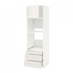 МЕТОД / ФОРВАРА Выс шкаф д/дхвк/комб дхвк+двр/3ящ - 60x60x200 см, белый, Сэведаль белый МЕТОД / ФОРВАРА Выс шкаф д/дхвк/комб дхвк+двр/3ящ - 60x60x200 см, белый, Сэведаль белый