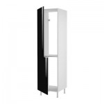 ФАКТУМ Высок шкаф д холодильн/мороз - Абстракт черный, 60x233 см