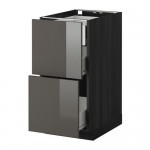 МЕТОД / ФОРВАРА Наполн шк 2 фрнт/3 средн ящ - под дерево черный, Рингульт глянцевый серый, 40x60 см МЕТОД / ФОРВАРА Наполн шк 2 фрнт/3 средн ящ - под дерево черный, Рингульт глянцевый серый, 40x60 см