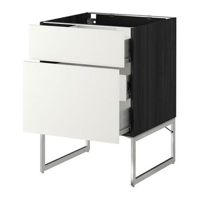 МЕТОД / ФОРВАРА Наполн шк 2 фрнт/3 средн ящ - 60x60x60 см, Хэггеби белый, под дерево черный МЕТОД / ФОРВАРА Наполн шк 2 фрнт/3 средн ящ - 60x60x60 см, Хэггеби белый, под дерево черный