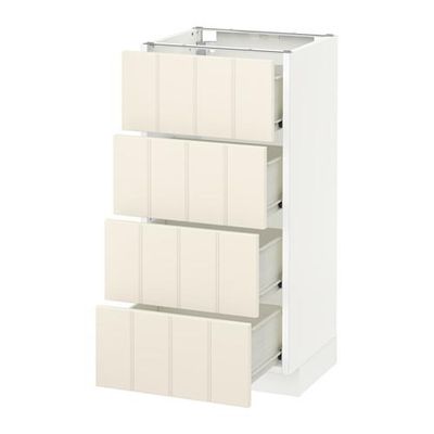МЕТОД / ФОРВАРА Напольн шкаф 4 фронт панели/4 ящика - 40x37 см, Хитарп белый с оттенком, белый МЕТОД / ФОРВАРА Напольн шкаф 4 фронт панели/4 ящика - 40x37 см, Хитарп белый с оттенком, белый