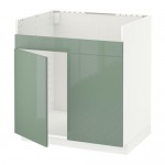 МЕТОД Напольный шкаф д/двойн мойки ХАВСЕН - белый, Калларп глянцевый светло-зеленый МЕТОД Напольный шкаф д/двойн мойки ХАВСЕН - белый, Калларп глянцевый светло-зеленый
