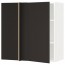 МЕТОД Угловой навесной шкаф с полками - белый, Кунгсбакка антрацит, 88x37x80 см