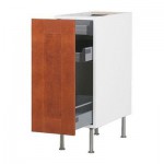 ФАКТУМ Напольный шкаф с выдвижной секцией - Эдель классический коричневый, 30 см