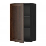 МЕТОД Шкаф навесной с полкой - под дерево черный, Эдсерум под дерево коричневый, 60x100 см