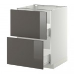 МЕТОД / ФОРВАРА Наполн шк 2 фрнт/2 средн ящ - белый, Рингульт глянцевый серый, 60x60 см МЕТОД / ФОРВАРА Наполн шк 2 фрнт/2 средн ящ - белый, Рингульт глянцевый серый, 60x60 см