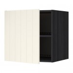 МЕТОД Верх шкаф на холодильн/морозильн - под дерево черный, Хитарп белый с оттенком, 60x60 см
