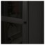 БИЛЛИ / ОКСБЕРГ Шкаф книжный со стеклянной дверью - черно-коричневый/стекло