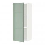 МЕТОД Шкаф навесной с полкой - белый, Калларп глянцевый светло-зеленый, 40x100 см МЕТОД Шкаф навесной с полкой - белый, Калларп глянцевый светло-зеленый, 40x100 см
