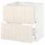 МЕТОД / МАКСИМЕРА Напольн шк п-мойку+2фрнт пнл/2 ящ - белый, Хитарп белый с оттенком, 80x60 см