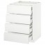 МЕТОД / МАКСИМЕРА Напольн шкаф/4фронт пнл/4ящика - белый, Воксторп белый, 60x60 см