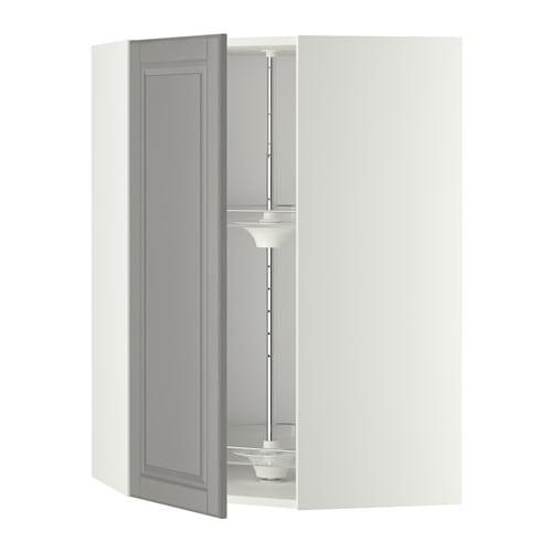 МЕТОД Угл нвсн шкф с вращающ секц - белый, Будбин серый, 68x100 см МЕТОД Угл нвсн шкф с вращающ секц - белый, Будбин серый, 68x100 см