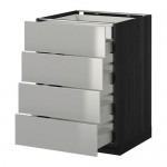 МЕТОД / МАКСИМЕРА Нплн шк 4фрнт/2нзк/3срд ящ - под дерево черный, Гревста нержавеющ сталь, 60x60 см МЕТОД / МАКСИМЕРА Нплн шк 4фрнт/2нзк/3срд ящ - под дерево черный, Гревста нержавеющ сталь, 60x60 см