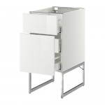 МЕТОД / МАКСИМЕРА Наполн шк 2 фрнт/3 средн ящ - белый, Рингульт глянцевый белый, 40x60x60 см