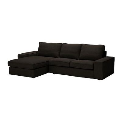 КИВИК 2-местный диван и козетка - Тено черный
