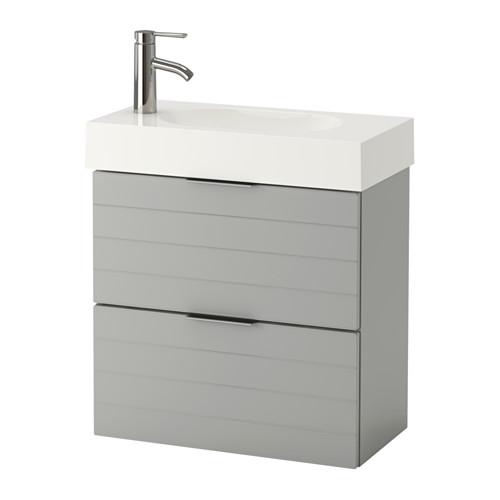ГОДМОРГОН / БРОВИКЕН Шкаф для раковины с 2 ящ - светло-серый ГОДМОРГОН / БРОВИКЕН Шкаф для раковины с 2 ящ - светло-серый