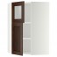 МЕТОД Угл навесн шкаф+полки/1дв/1 стек дв - белый, Эдсерум под дерево коричневый