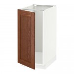 МЕТОД Наполный шкаф д/мойки/мусорн конт - белый, Филипстад коричневый