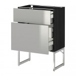 МЕТОД / МАКСИМЕРА Наполн шк 2 фрнт/3 средн ящ - под дерево черный, Гревста нержавеющ сталь, 60x37x60 см МЕТОД / МАКСИМЕРА Наполн шк 2 фрнт/3 средн ящ - под дерево черный, Гревста нержавеющ сталь, 60x37x60 см