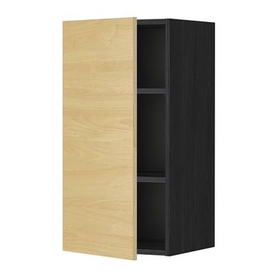 МЕТОД Шкаф навесной с полкой - 40x80 см, Тингсрид под березу, под дерево черный МЕТОД Шкаф навесной с полкой - 40x80 см, Тингсрид под березу, под дерево черный