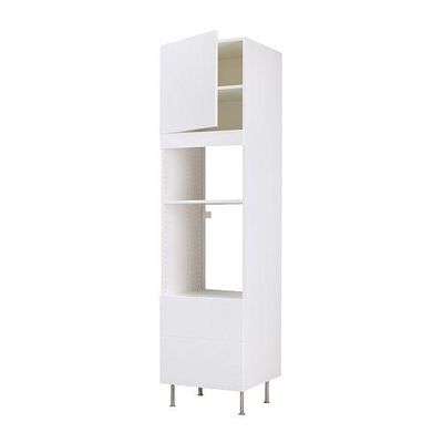 ФАКТУМ Высок шкаф для СВЧ/духов+ящ/дверь - Абстракт белый, 60x233 см
