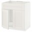 МЕТОД Напольн шкаф п-мойку 2 двр/фрн пнл - белый, Сэведаль белый