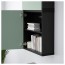 БЕСТО Навесной шкаф с 2 дверями - черно-коричневый/Сельсвикен глянцевый/светло-зеленый