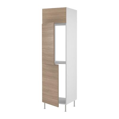 ФАКТУМ Выс шкаф для хол/мороз с 3 дверями - Софилунд светло-серый, 60x233/35 см