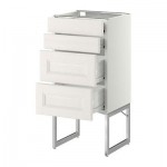 МЕТОД / ФОРВАРА Нплн шк 4 фронт/2 низк/2средн ящ - 40x37x60 см, Лаксарби белый, белый