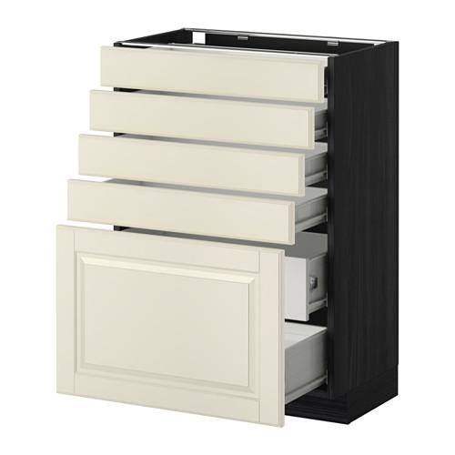 МЕТОД / ФОРВАРА Нплн шк 5фронт/4нзк/2срд ящ - под дерево черный, Будбин белый с оттенком, 60x37 см МЕТОД / ФОРВАРА Нплн шк 5фронт/4нзк/2срд ящ - под дерево черный, Будбин белый с оттенком, 60x37 см