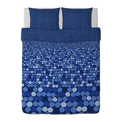 СМОРБОЛЬ Пододеяльник и 2 наволочки - синий, 200x200/50x60 см