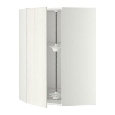 МЕТОД Угл нвсн шкф с вращающ секц - 68x100 см, Росдаль белый ясень, белый