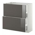 МЕТОД / ФОРВАРА Напольный шкаф с 2 ящиками - 80x37 см, Рингульт глянцевый серый, белый МЕТОД / ФОРВАРА Напольный шкаф с 2 ящиками - 80x37 см, Рингульт глянцевый серый, белый