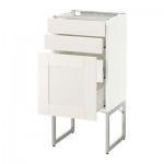 МЕТОД / ФОРВАРА Напольн шкаф 3фронт пнл/2низ/2ср ящ - 40x37x60 см, Сэведаль белый, белый МЕТОД / ФОРВАРА Напольн шкаф 3фронт пнл/2низ/2ср ящ - 40x37x60 см, Сэведаль белый, белый