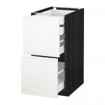 МЕТОД / МАКСИМЕРА Напл шк 2 фрнт/2низ/1срд/1 выс ящ - под дерево черный, Воксторп белый, 40x60 см МЕТОД / МАКСИМЕРА Напл шк 2 фрнт/2низ/1срд/1 выс ящ - под дерево черный, Воксторп белый, 40x60 см