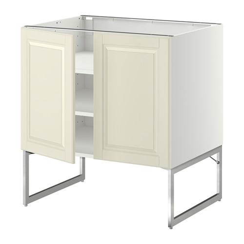 МЕТОД Напол шкаф с полками/2двери - белый, Будбин белый с оттенком, 80x60x60 см МЕТОД Напол шкаф с полками/2двери - белый, Будбин белый с оттенком, 80x60x60 см