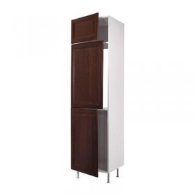 ФАКТУМ Выс шкаф для хол/мороз с 3 дверями - Лильестад темно-коричневый, 60x233/35 см