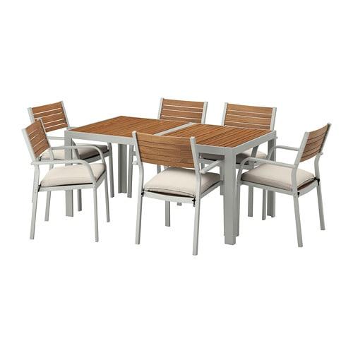 ШЭЛЛАНД Стол+6 кресел,д/сада - Шэлланд светло-коричневый/ФРЁСЁН/ДУВХОЛЬМЕН бежевый ШЭЛЛАНД Стол+6 кресел,д/сада - Шэлланд светло-коричневый/ФРЁСЁН/ДУВХОЛЬМЕН бежевый