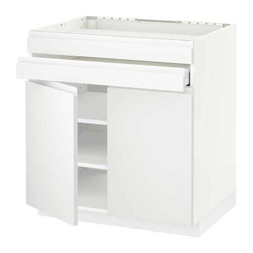 МЕТОД / МАКСИМЕРА Нап шк д/вар панели/2ящ/2фасада/1ящ - белый, Воксторп белый МЕТОД / МАКСИМЕРА Нап шк д/вар панели/2ящ/2фасада/1ящ - белый, Воксторп белый