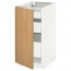 МЕТОД / МАКСИМЕРА Напольный шкаф с 1двр/3ящ - белый, Экестад дуб, 40x60 см