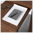 МАЛЬМ Письменный стол с выдвижной панелью - коричневая морилка ясеневый шпон