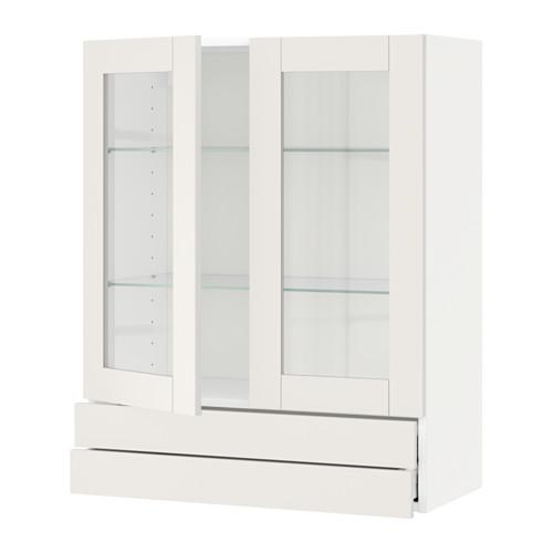 МЕТОД / МАКСИМЕРА Навесной шкаф/2 стек дв/2 ящика - белый, Сэведаль белый, 80x100 см МЕТОД / МАКСИМЕРА Навесной шкаф/2 стек дв/2 ящика - белый, Сэведаль белый, 80x100 см